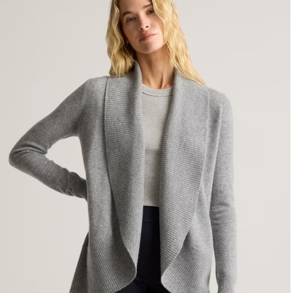 Quince Gray Women's Cardigan Sweater